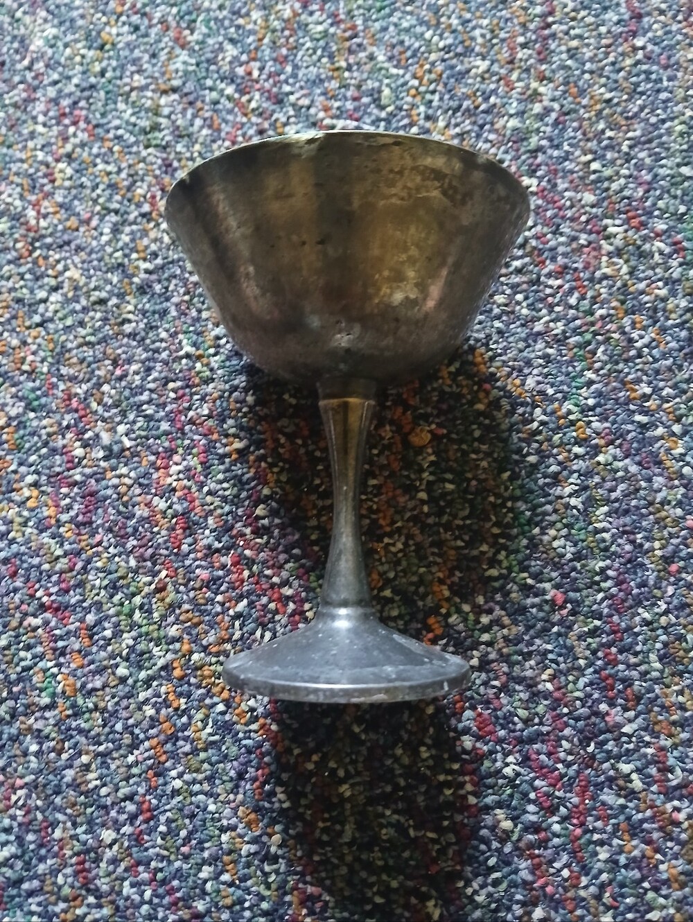 Antique-Style Silver Tone Goblet - Silver